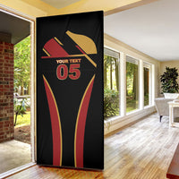 Custom Belgium Football Door Cover Bold National Colors With Lion Crest