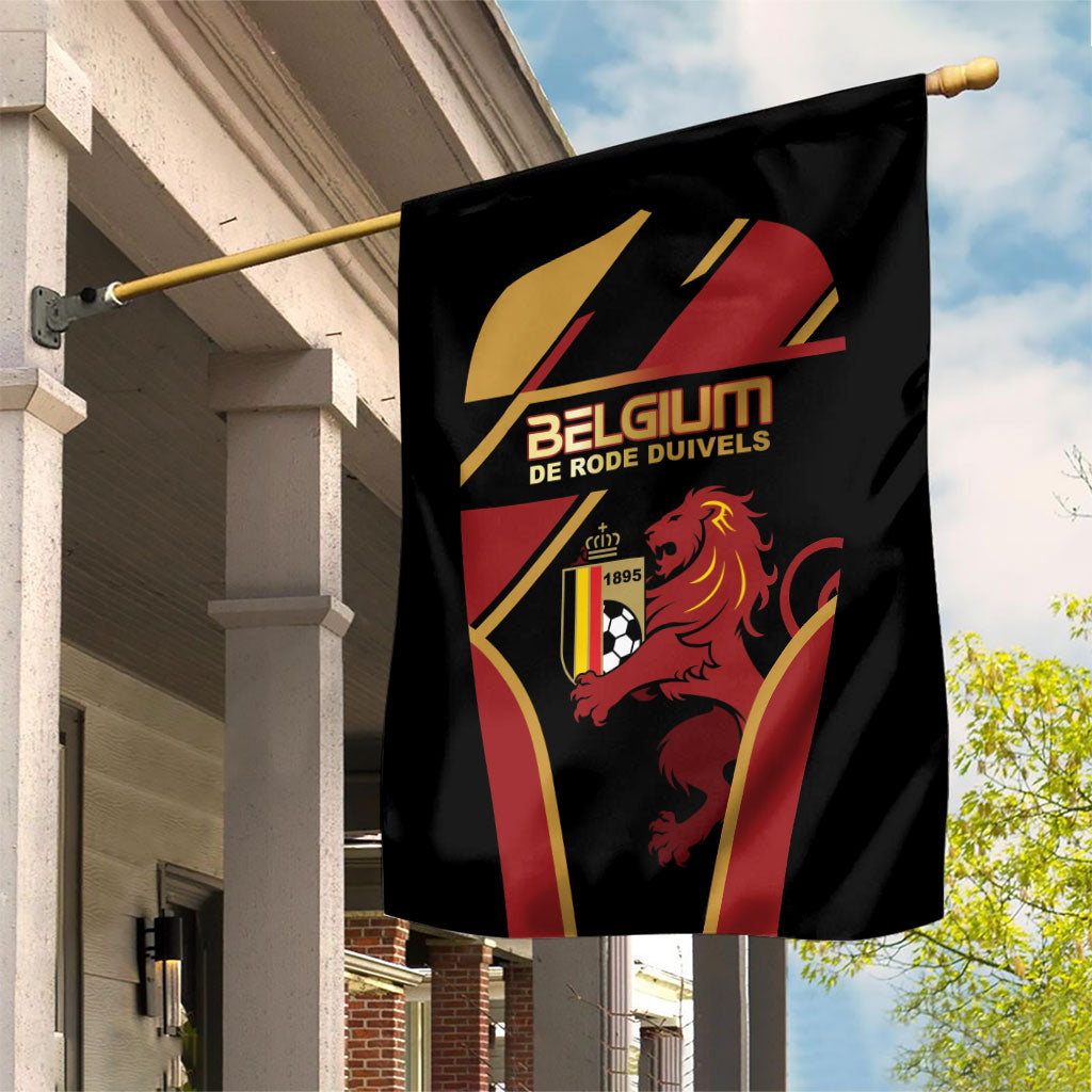 Belgium Football Garden Flag Bold National Colors With Lion Crest