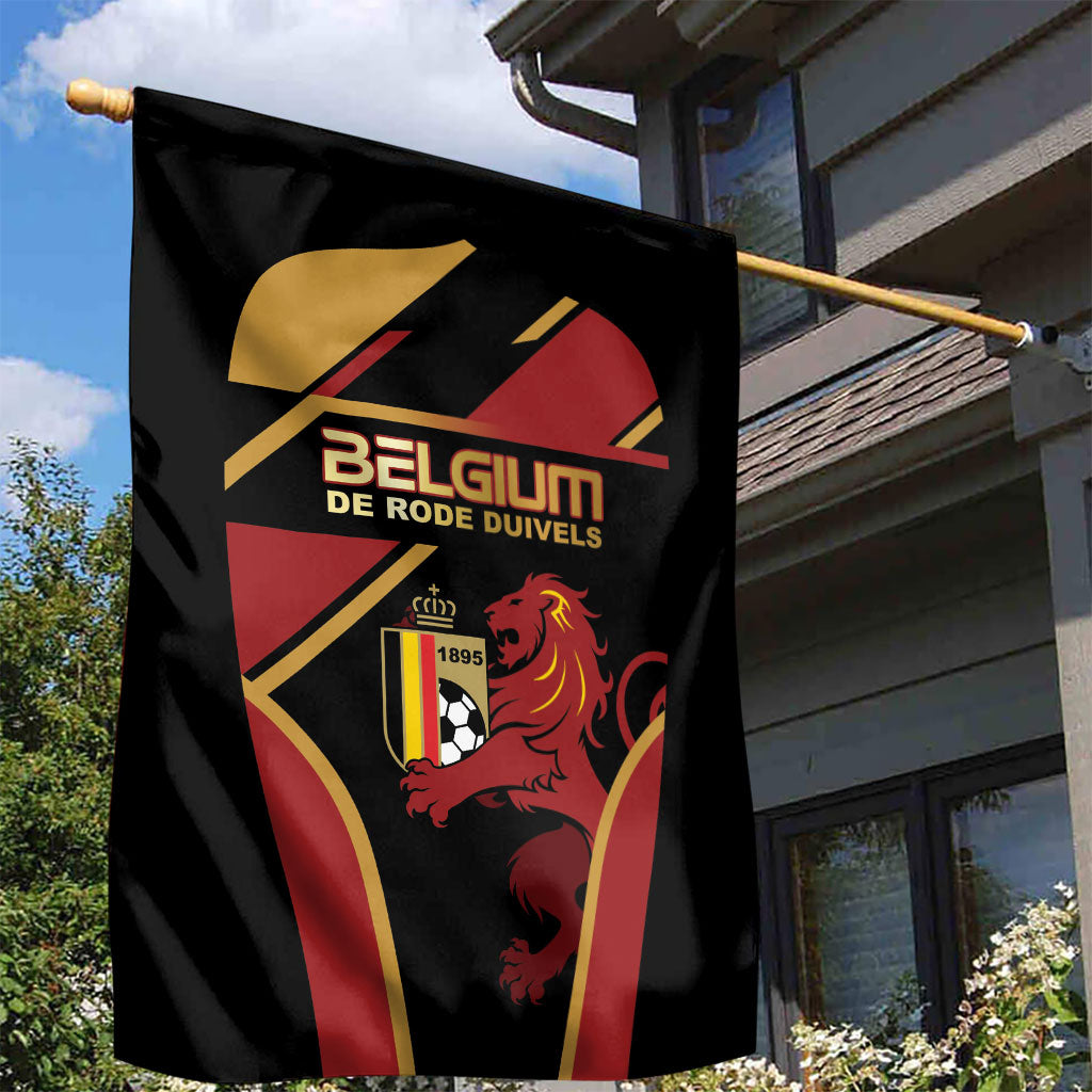 Belgium Football Garden Flag Bold National Colors With Lion Crest