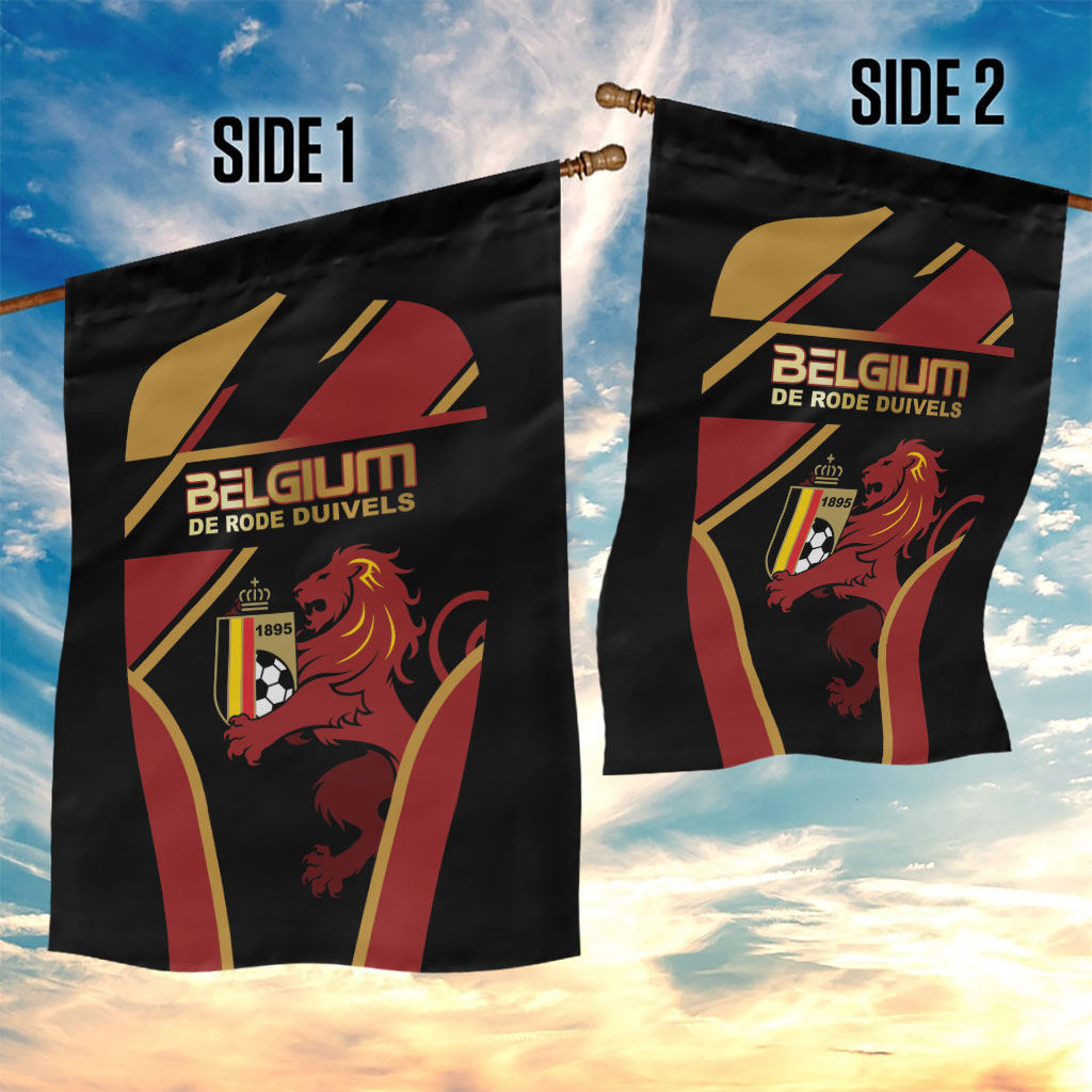 Belgium Football Garden Flag Bold National Colors With Lion Crest
