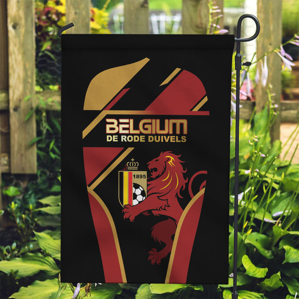 Belgium Football Garden Flag Bold National Colors With Lion Crest