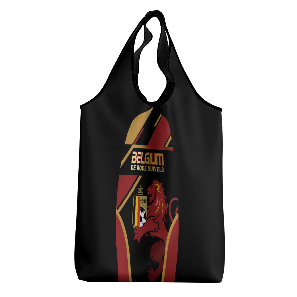 Belgium Football Grocery Bag Bold National Colors With Lion Crest