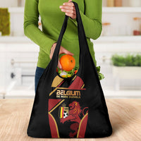 Belgium Football Grocery Bag Bold National Colors With Lion Crest