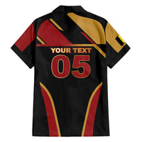 Custom Belgium Football Hawaiian Shirt Bold National Colors With Lion Crest