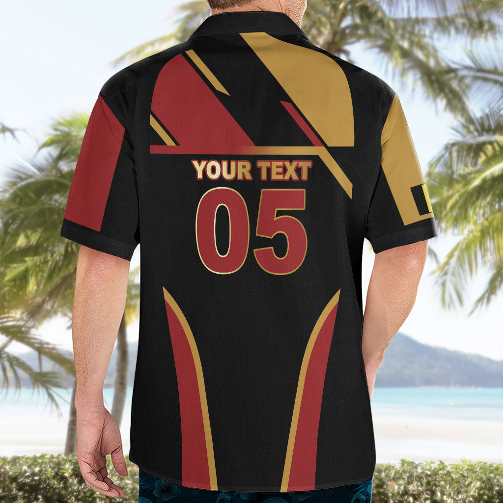 Custom Belgium Football Hawaiian Shirt Bold National Colors With Lion Crest
