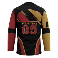 Custom Belgium Football Hockey Jersey Bold National Colors With Lion Crest