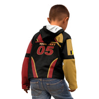 Custom Belgium Football Kid Hoodie Bold National Colors With Lion Crest