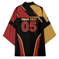 Custom Belgium Football Kimono Bold National Colors With Lion Crest