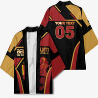 Custom Belgium Football Kimono Bold National Colors With Lion Crest