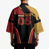 Custom Belgium Football Kimono Bold National Colors With Lion Crest