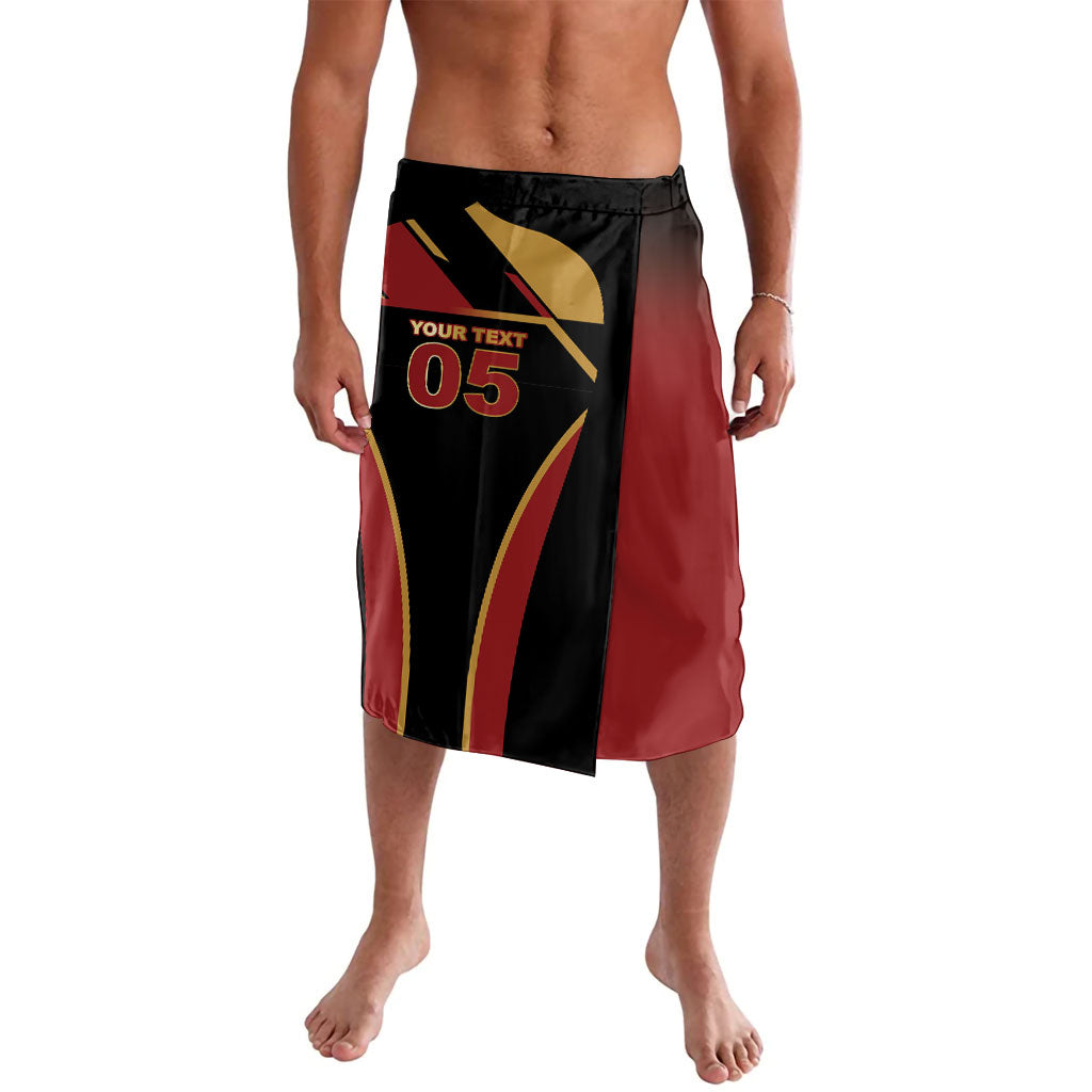 Custom Belgium Football Lavalava Bold National Colors With Lion Crest