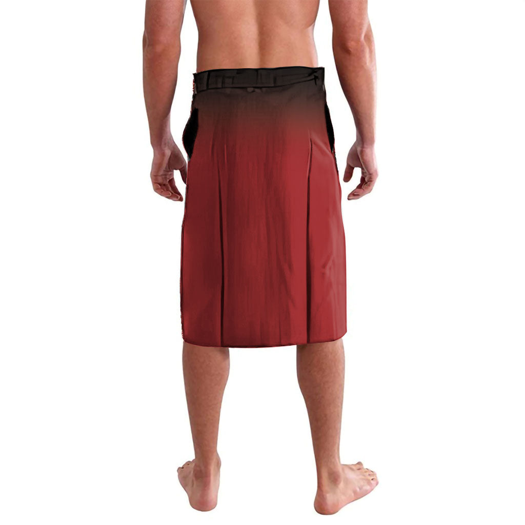 Custom Belgium Football Lavalava Bold National Colors With Lion Crest
