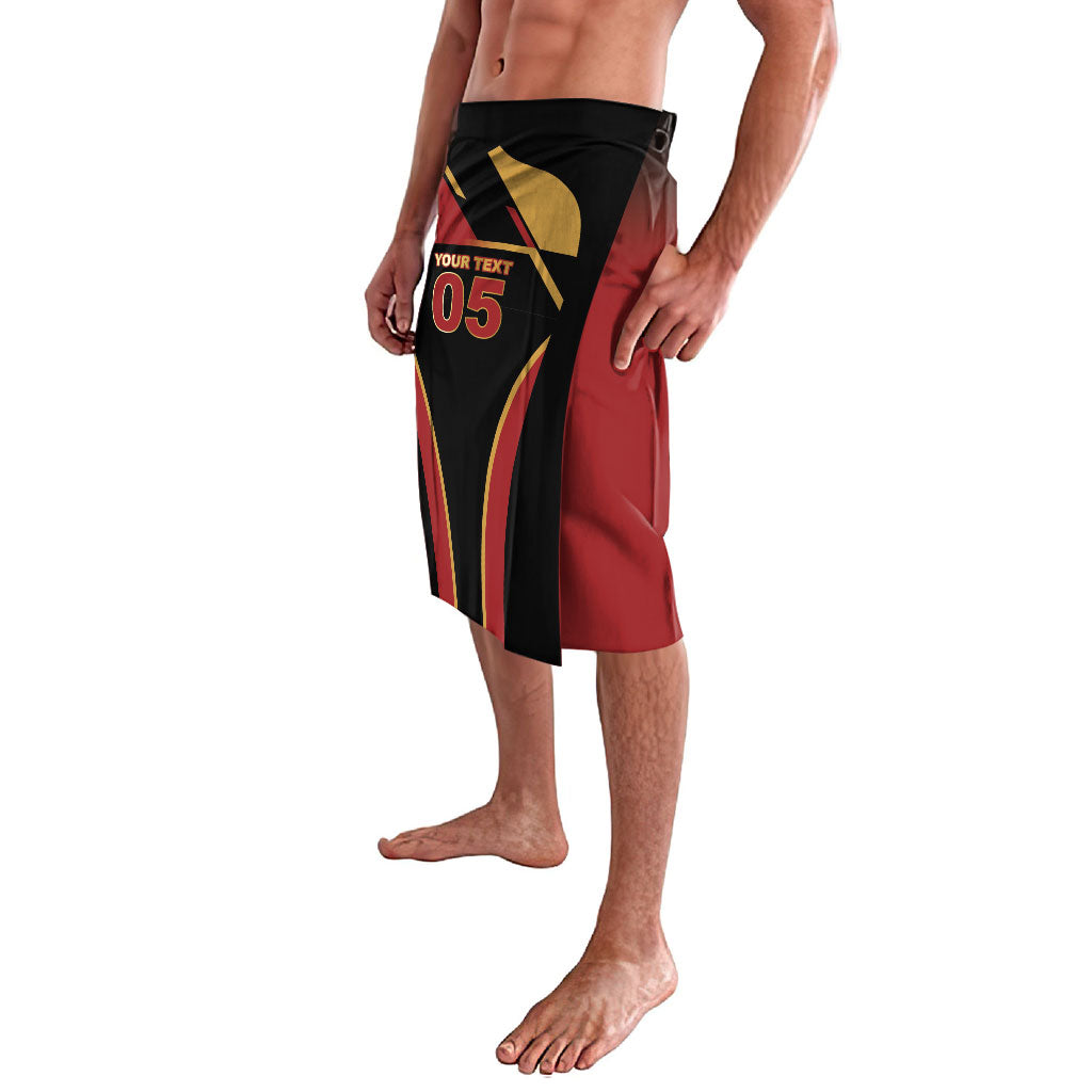 Custom Belgium Football Lavalava Bold National Colors With Lion Crest