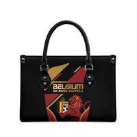 Belgium Football Leather Bag Bold National Colors With Lion Crest