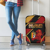 Belgium Football Luggage Cover Bold National Colors With Lion Crest