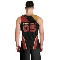 Custom Belgium Football Men Tank Top Bold National Colors With Lion Crest