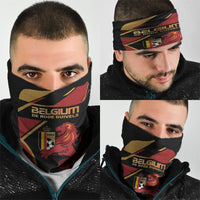 Belgium Football Neck Gaiter Bold National Colors With Lion Crest