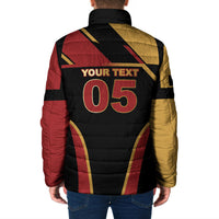 Custom Belgium Football Padded Jacket Bold National Colors With Lion Crest