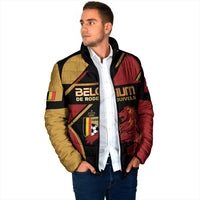 Custom Belgium Football Padded Jacket Bold National Colors With Lion Crest
