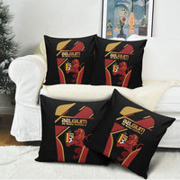Belgium Football Pillow Cover Bold National Colors With Lion Crest