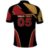 Custom Belgium Football Polo Shirt Bold National Colors With Lion Crest