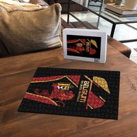 Belgium Football Puzzle Bold National Colors With Lion Crest