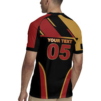 Custom Belgium Football Rugby Jersey Bold National Colors With Lion Crest