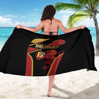 Belgium Football Sarong Bold National Colors With Lion Crest
