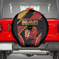 Belgium Football Spare Tire Cover Bold National Colors With Lion Crest