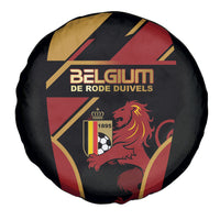 Belgium Football Spare Tire Cover Bold National Colors With Lion Crest