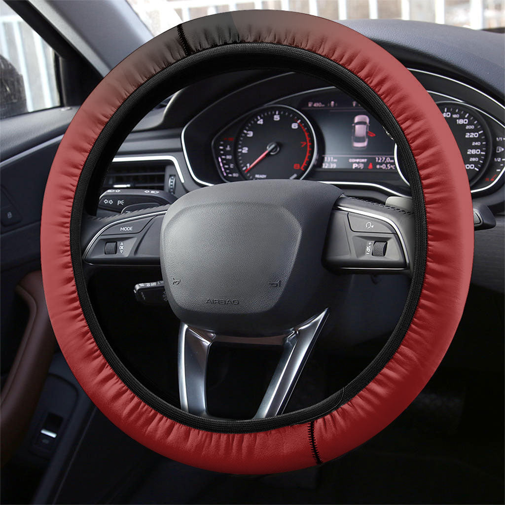 Belgium Football Steering Wheel Cover Bold National Colors With Lion Crest