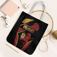 Belgium Football Tote Bag Bold National Colors With Lion Crest