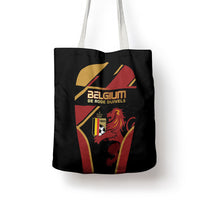 Belgium Football Tote Bag Bold National Colors With Lion Crest
