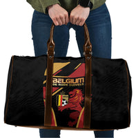Belgium Football Travel Bag Bold National Colors With Lion Crest