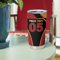 Custom Belgium Football Tumbler Cup Bold National Colors With Lion Crest