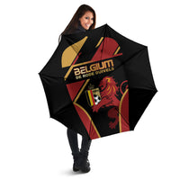 Belgium Football Umbrella Bold National Colors With Lion Crest