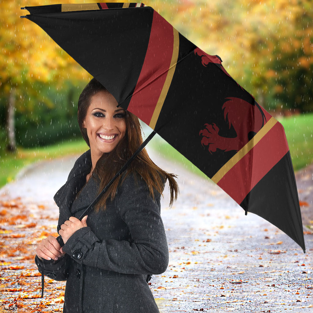 Belgium Football Umbrella Bold National Colors With Lion Crest