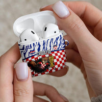 Croatia Football AirPods Case Marten In Hole With Checkered Patterns