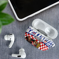Croatia Football AirPods Case Marten In Hole With Checkered Patterns