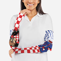 Custom Croatia Football Arm Sleeves Marten In Hole With Checkered Patterns