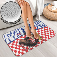 Croatia Football Bathroom Set Marten In Hole With Checkered Patterns