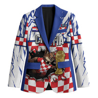 Custom Croatia Football Blazer Marten In Hole With Checkered Patterns