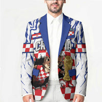 Custom Croatia Football Blazer Marten In Hole With Checkered Patterns