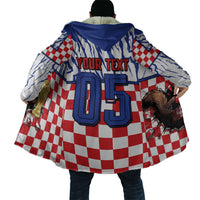 Custom Croatia Football Cloak Marten In Hole With Checkered Patterns