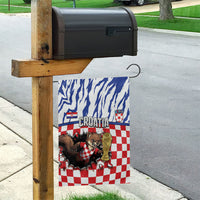 Croatia Football Garden Flag Marten In Hole With Checkered Patterns