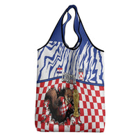 Croatia Football Grocery Bag Marten In Hole With Checkered Patterns