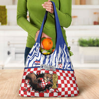 Croatia Football Grocery Bag Marten In Hole With Checkered Patterns