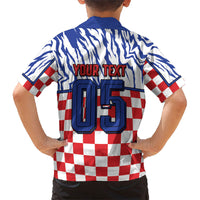 Custom Croatia Football Hawaiian Shirt Marten In Hole With Checkered Patterns
