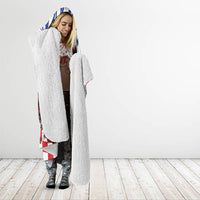 Croatia Football Hooded Blanket Marten In Hole With Checkered Patterns