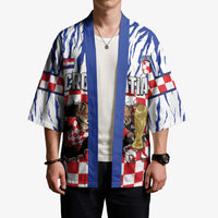 Custom Croatia Football Kimono Marten In Hole With Checkered Patterns